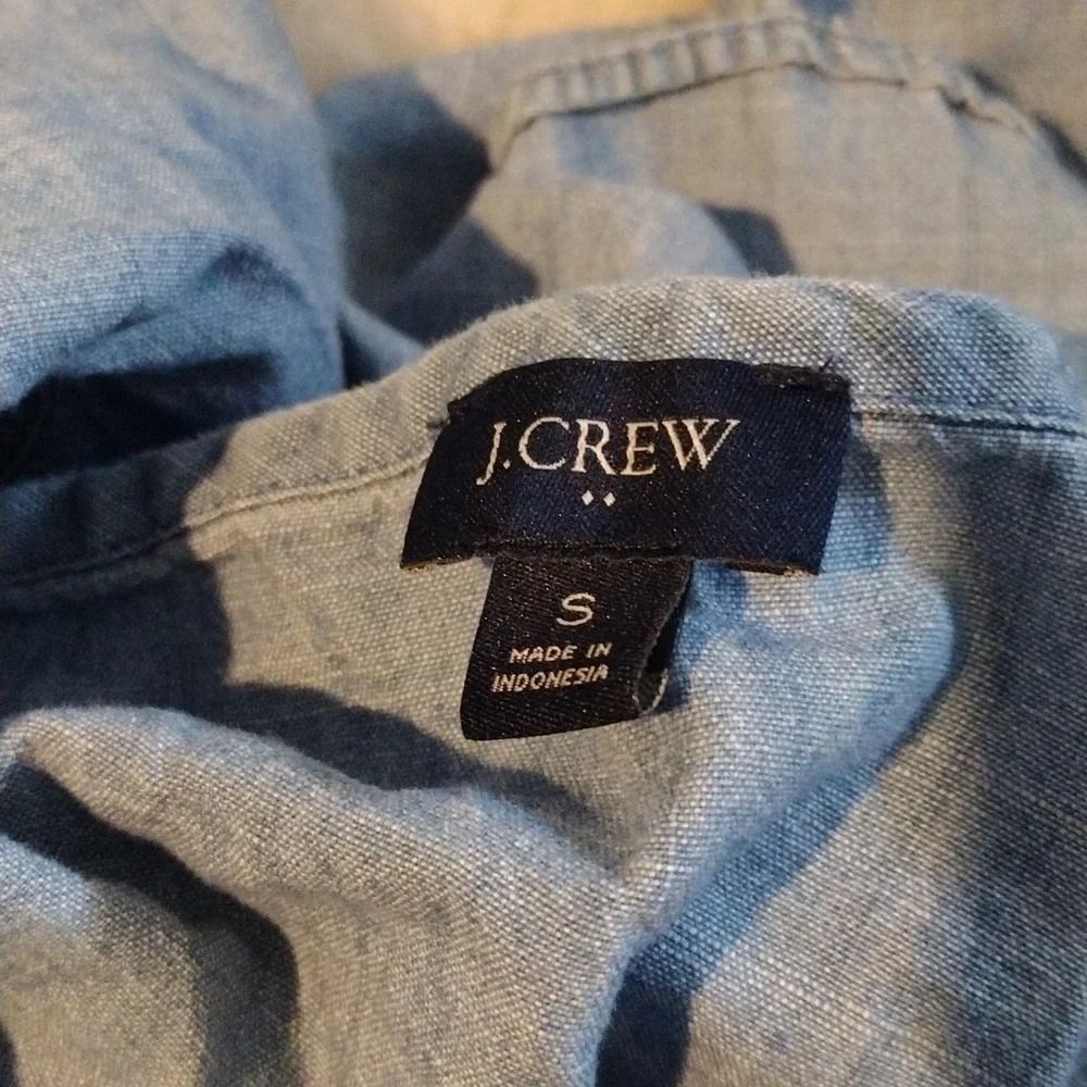 J.Crew Blue Ruffle Blouse - Picture 4 of 5